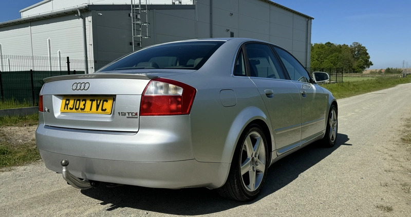 Audi A4 cena 7900 przebieg: 164000, rok produkcji 2003 z Koszalin małe 379